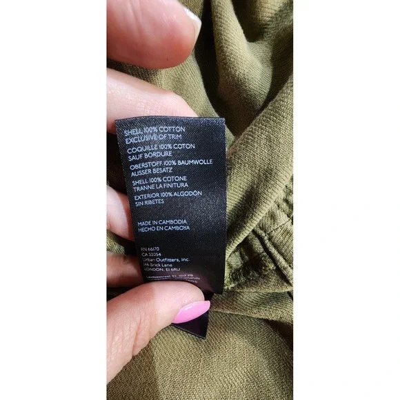 NWOT Anthropologie Pilcro‎ Moss Flutter Sleeve Button Front Tunic Dress Medium - Picture 15 of 15